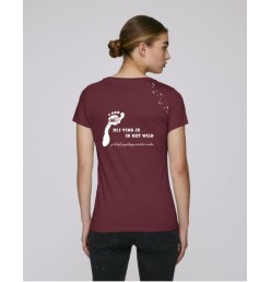 JNM Dames T-Shirt 'Mij vind je' Bordeaux